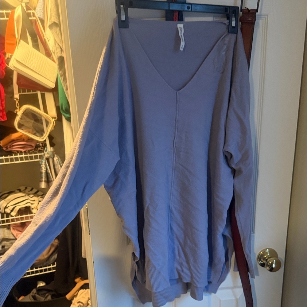Zenana Outfitters Lavender V-Neck Sweater